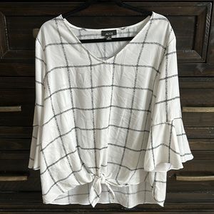 Women’s white and black checkered blouse | Alyx | XL